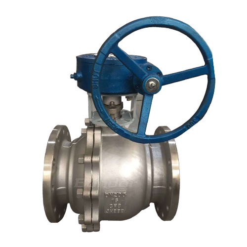 Worm Gear Flange SS Ball Valve1